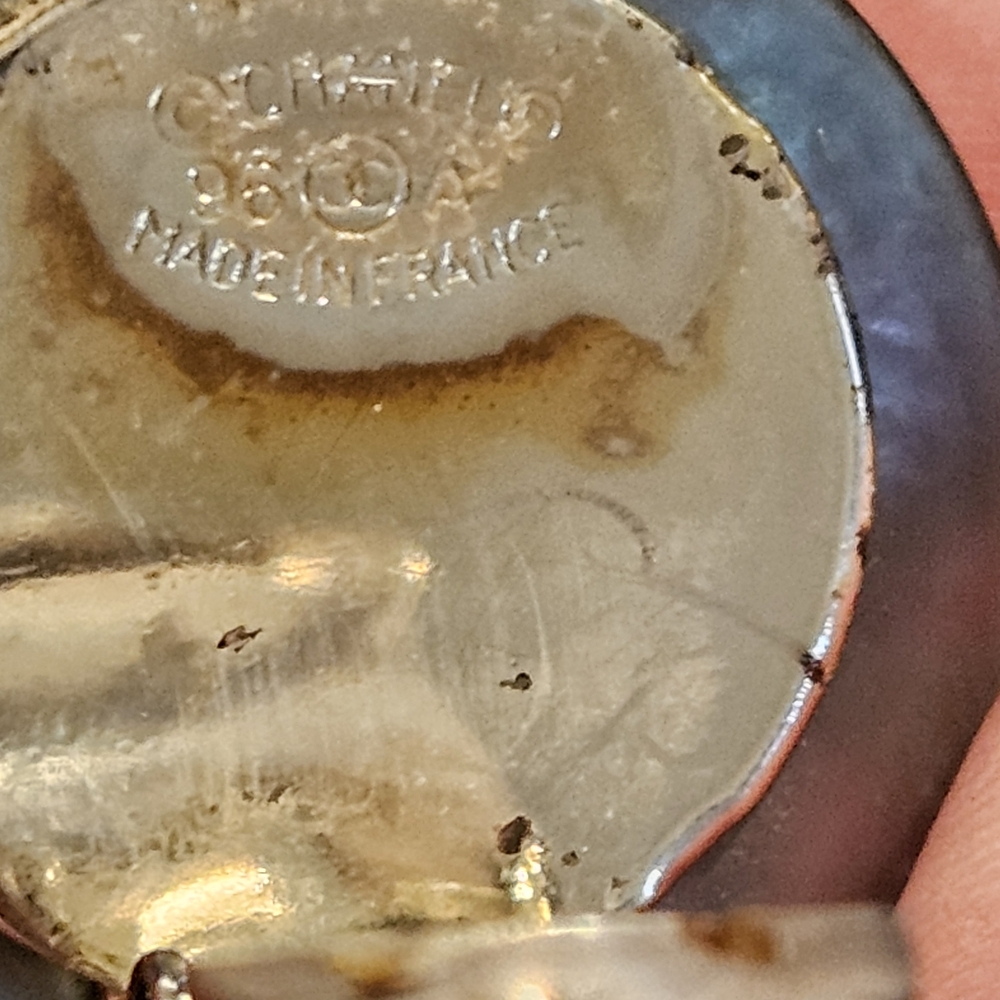 CHANEL Pearl Gray and Gold Crystal Earrings - Picture 7 of 10